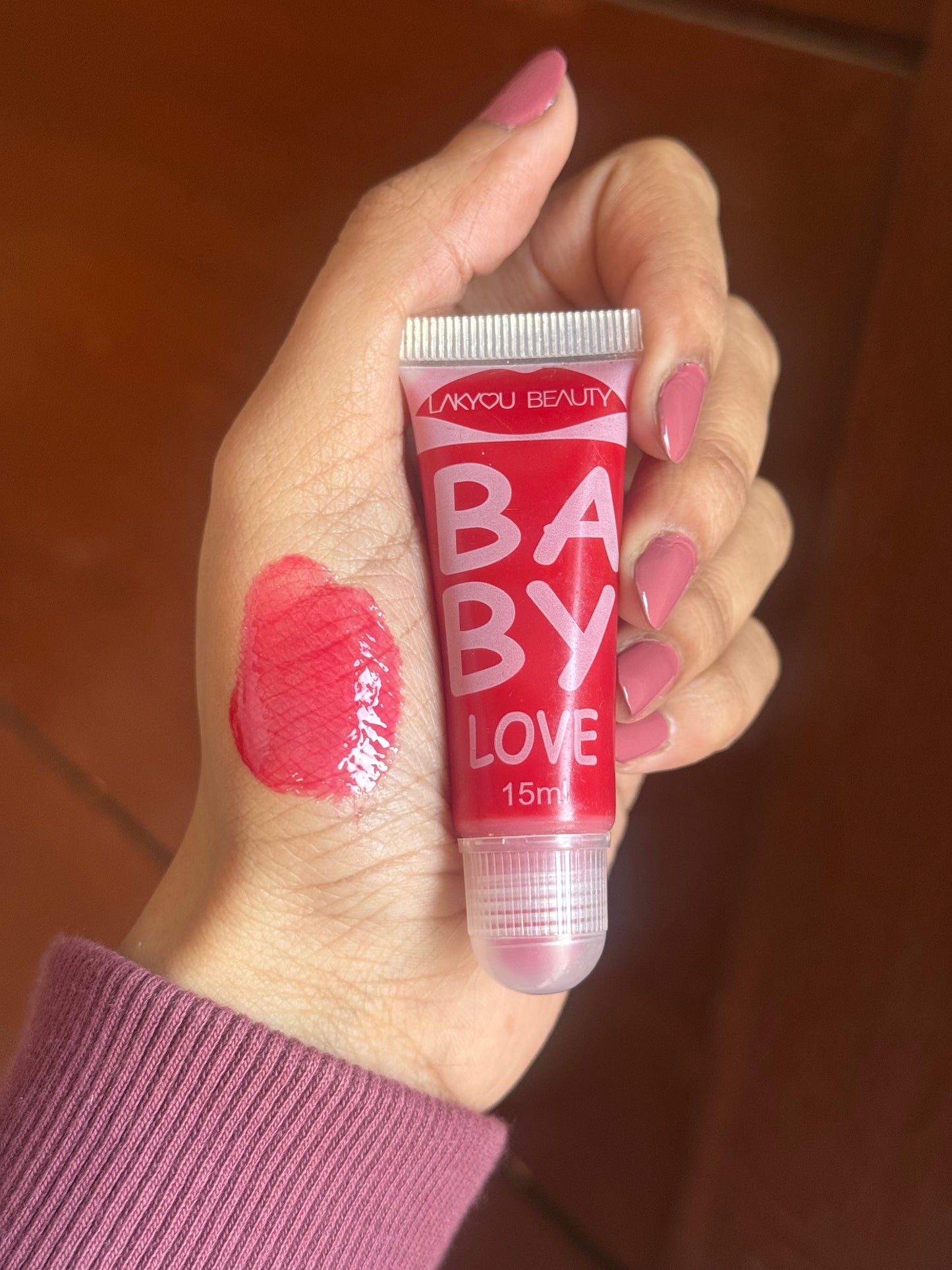 BABY GLOSS IN PINKISH RED COLOR