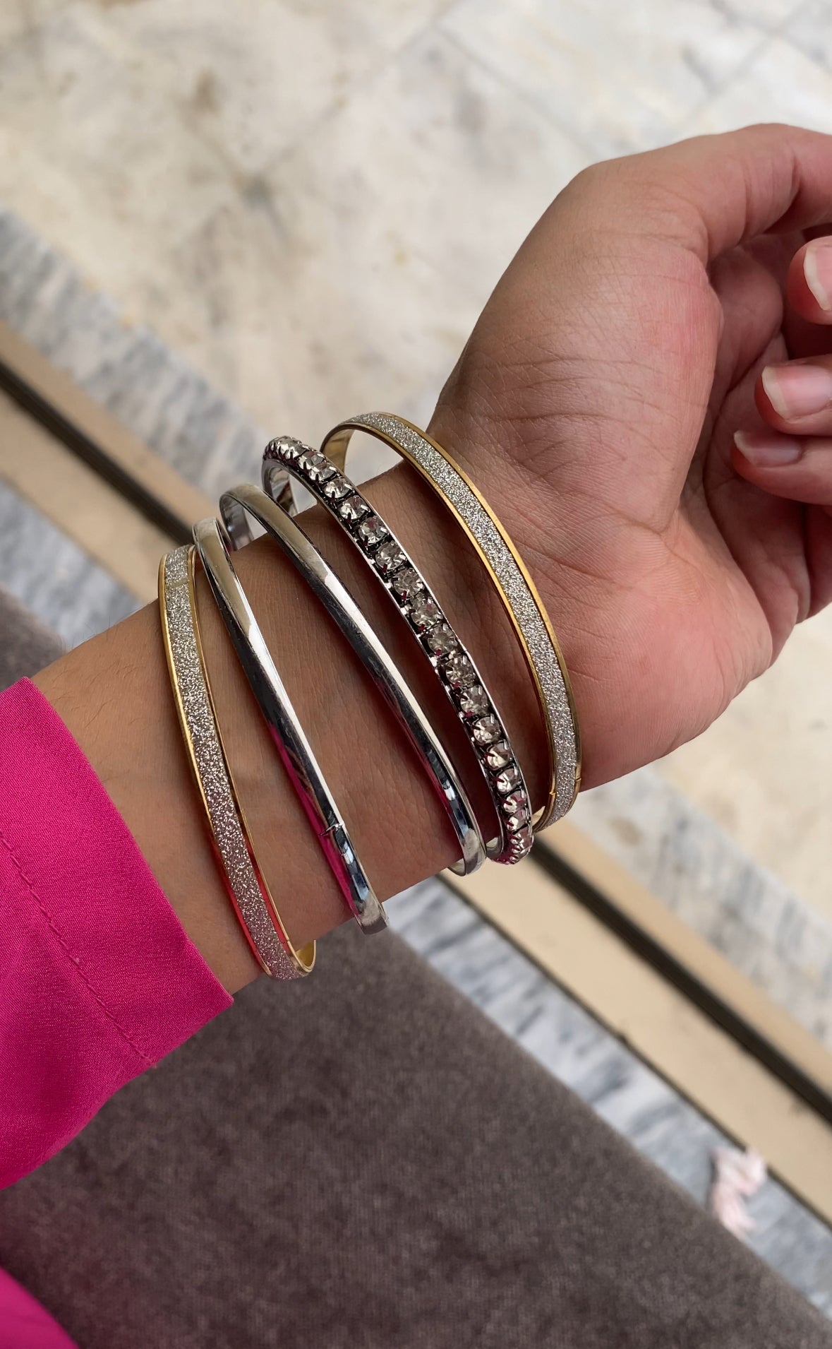 F9 SILVER BANGLES SET