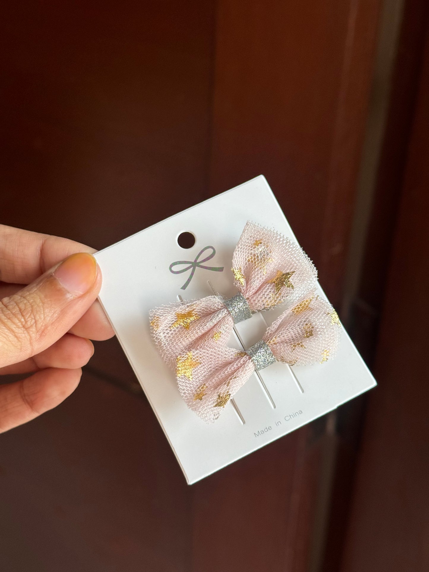 B190 KIDS HAIR BOW PAIR