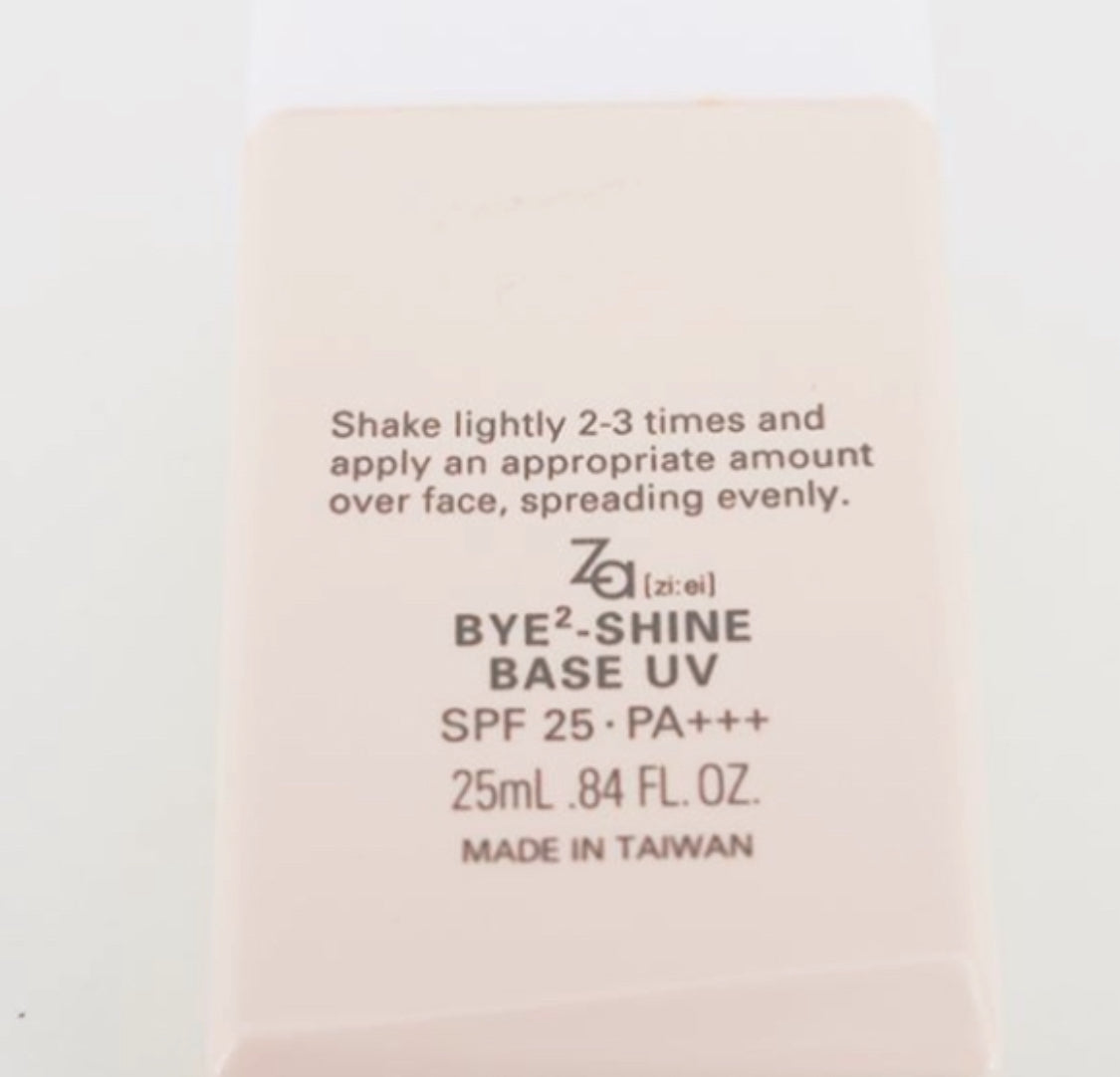 ZA BASE BYE BYE SHINE PORE MINIMISING SUNSCREEN + PRIMER