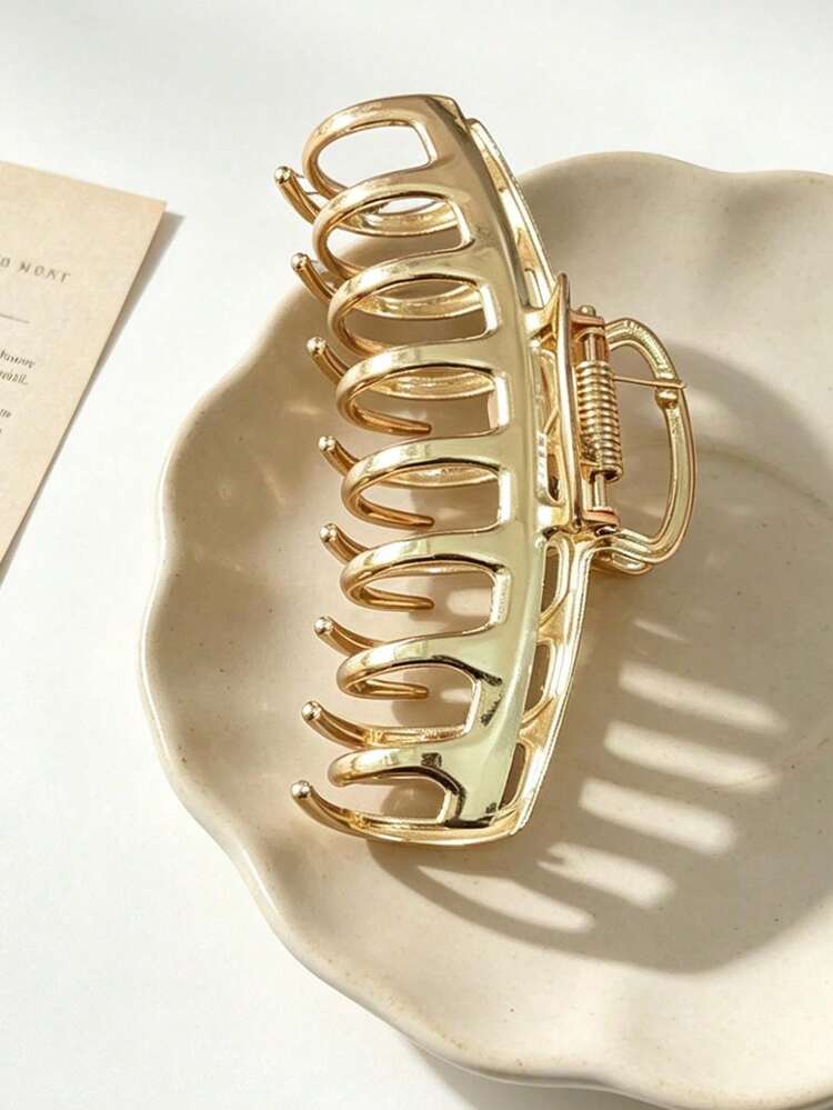 GOLDEN LARGE CLAW CLIP IN METAL