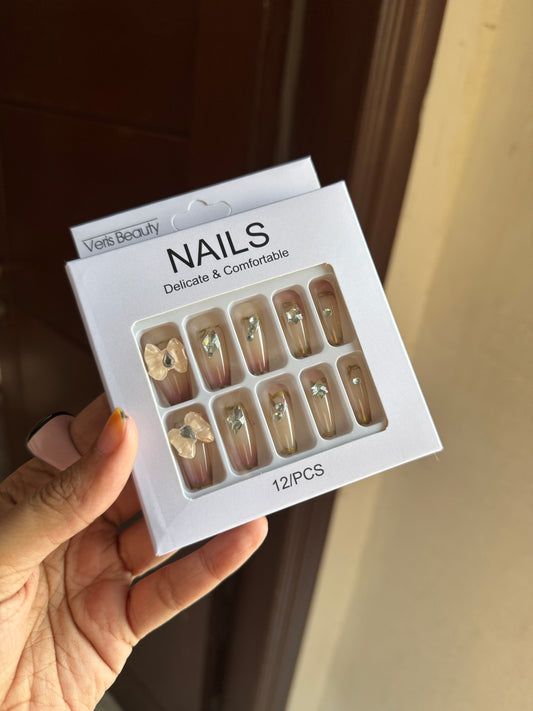 C10 NAIL SET WITH STICKER PACK (12 PIECES)