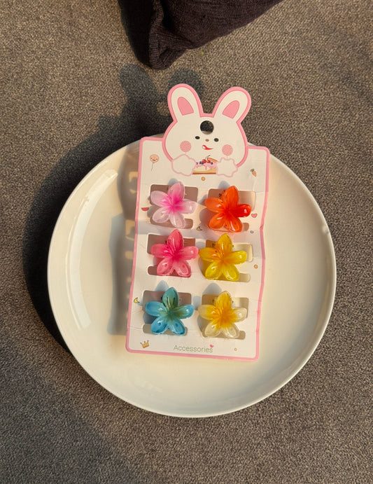 MINI FLOWER HAIR CLAW SET