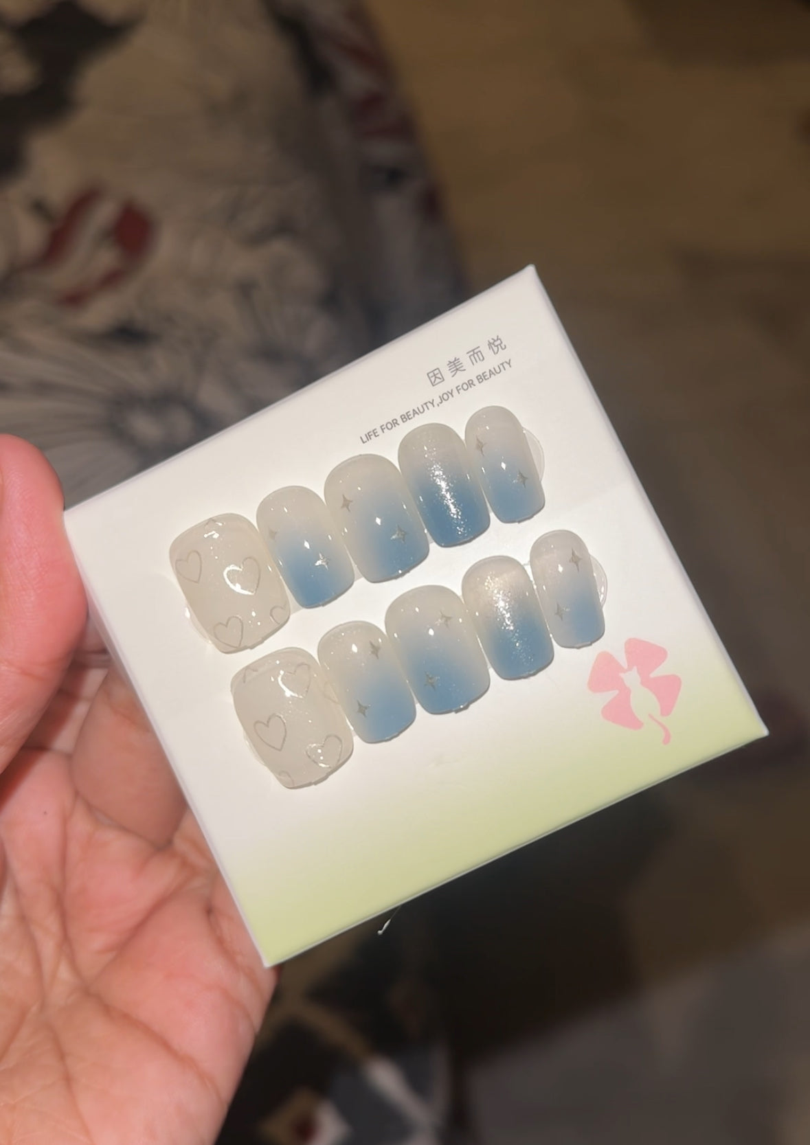 B181 HIGH QUALITY ACRYLIC NAIL SET (24 PIECES)