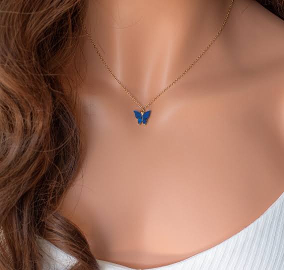 BLUE BUTTERFLY NECKLACE 🦋