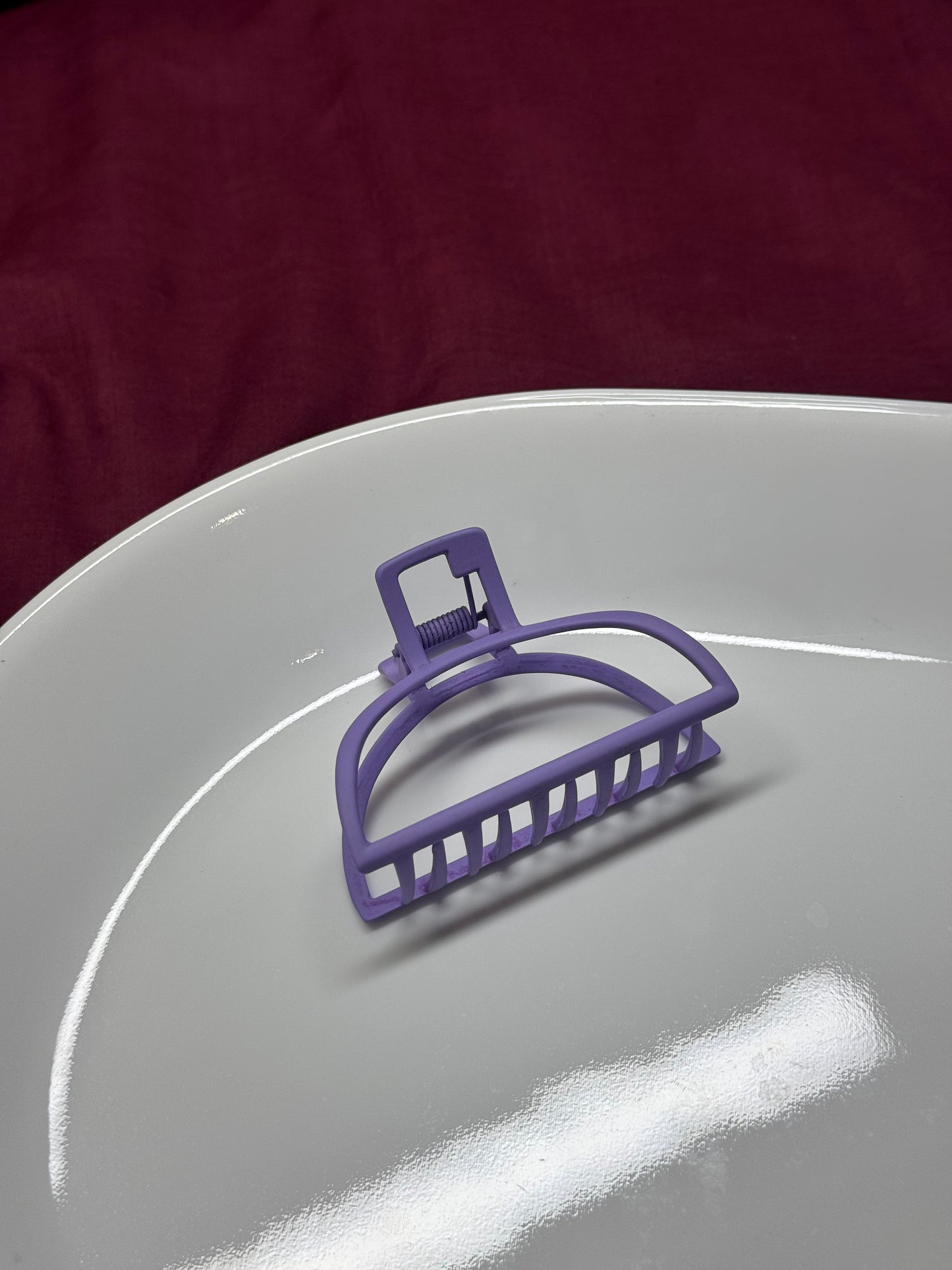 PURPLE MEDIUM METAL HAIR CLAW