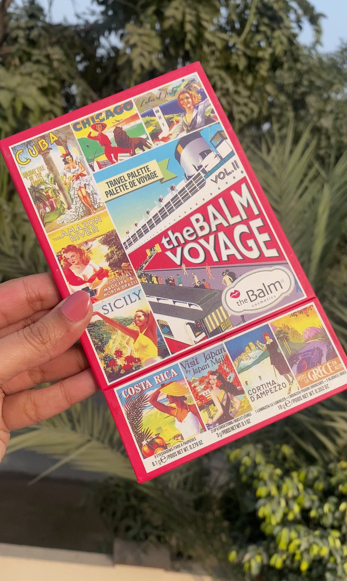 THE BALM VOYAGE EYESHADOW BLUSH HIGHLIGHTER AND LIP COLOR PALETTE