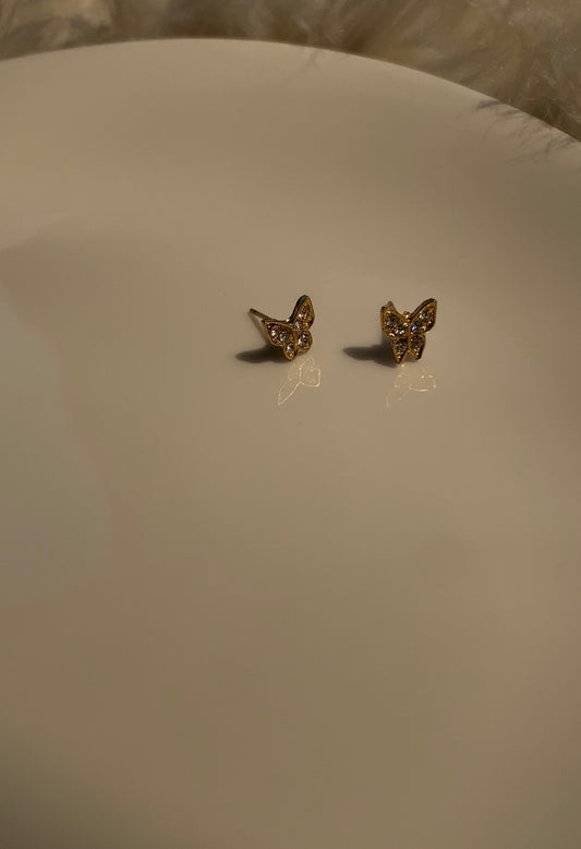 AA161 BUTTERFLY EAR STUDS