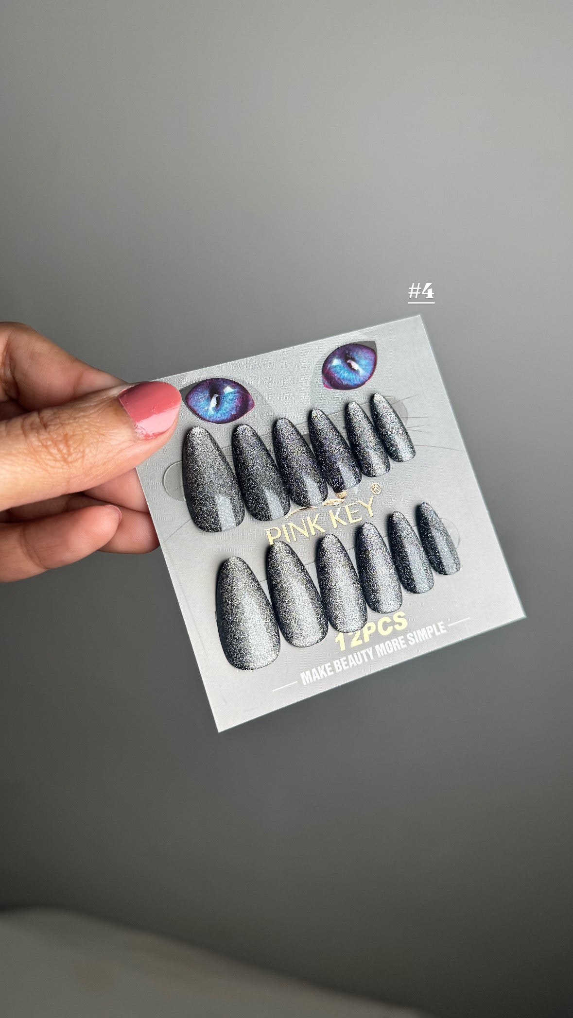 OVAL GLITTER MIRROR NAILS SET