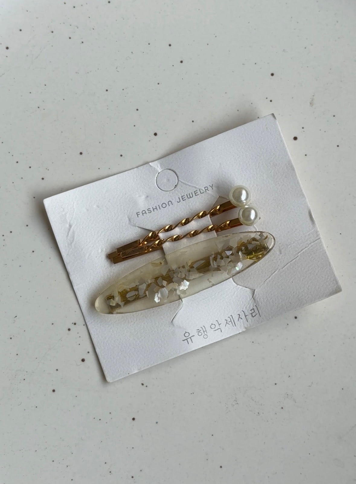 RESIN HAIR PIN SET