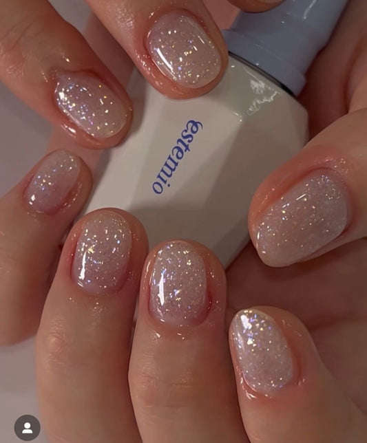 PINK GLITTER NAIL COLOR