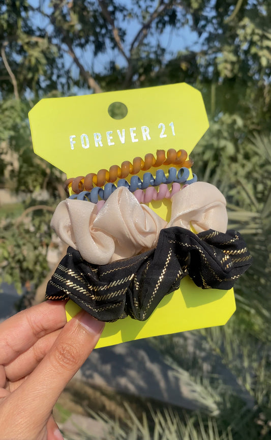 A287 FOREVER 21 SCRUNCHIE SET