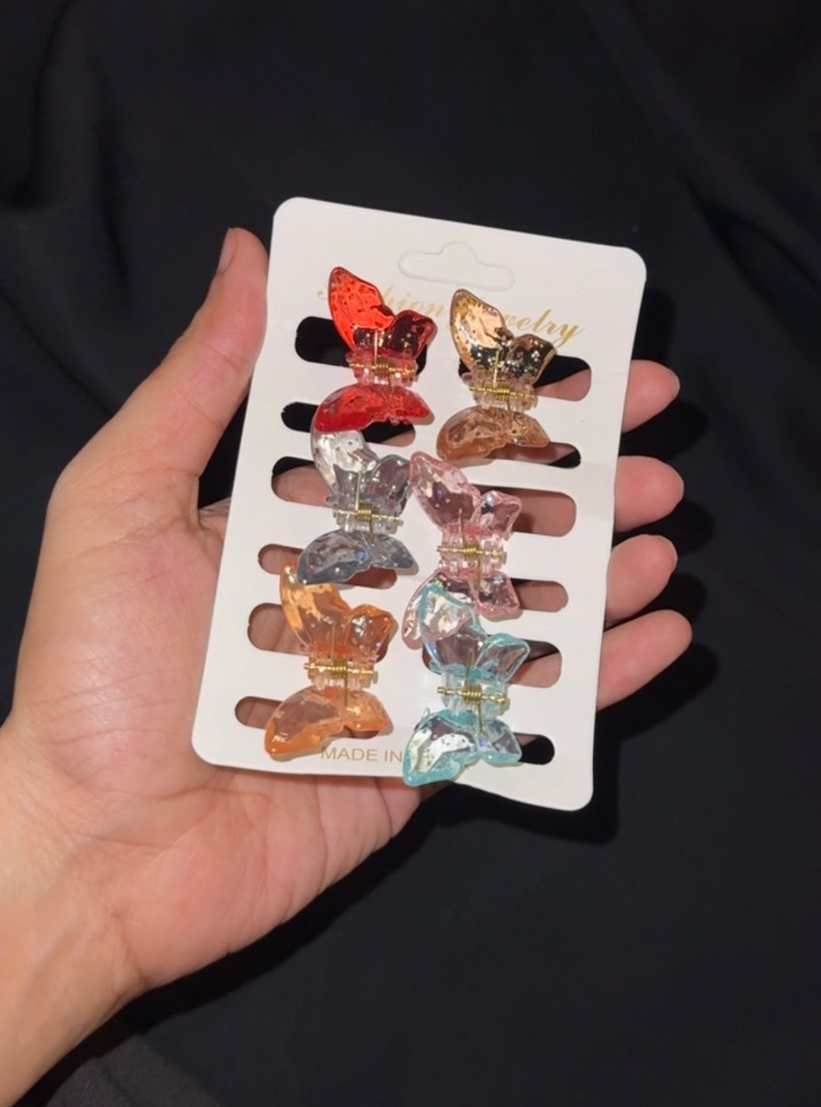 E118 BUTTERFLY HAIR CLIP SET