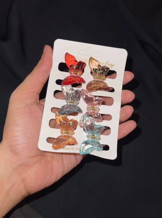 E118 BUTTERFLY HAIR CLIP SET