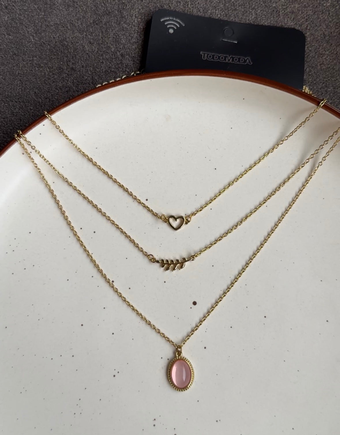 TODAMODA THREE LAYERED NECKLACE SET