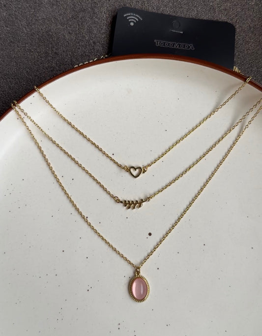 TODAMODA THREE LAYERED NECKLACE SET