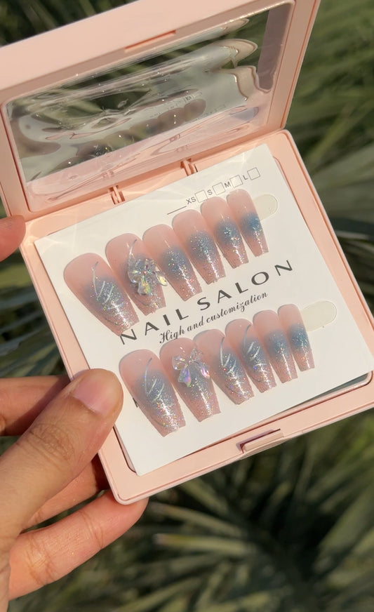 B1 FANCY ACRYLIC REUSABLE NAIL SET WITH NAIL KIT