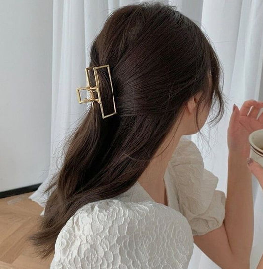 RECTANGLE METAL MEDIUM SIZED CLAW CLIP