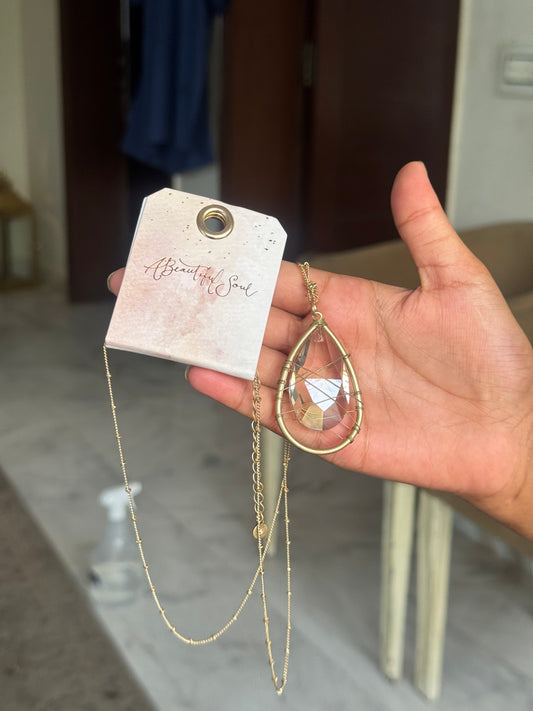 D117 DIAMOND LONG CHAIN NECKLACE BY A BEAUTIFUL SOUL