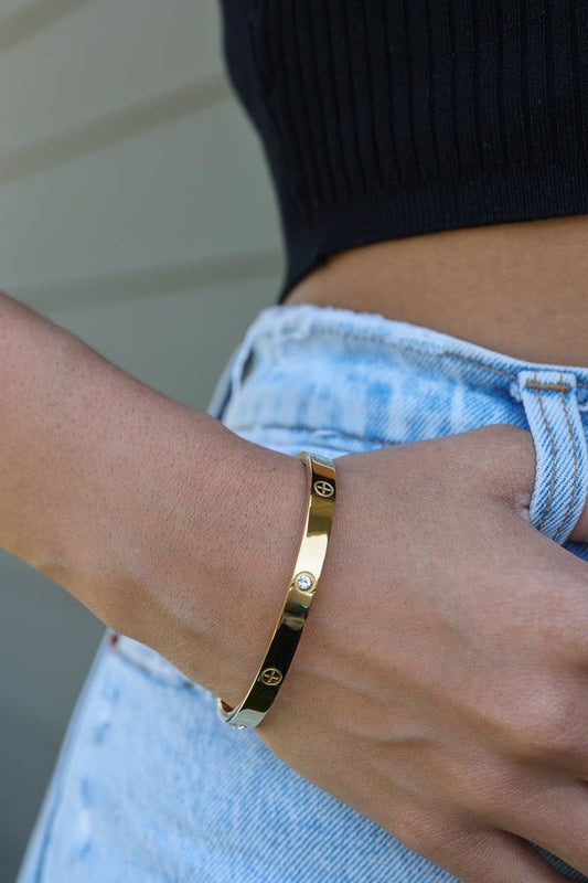 B120 CARTIER BANGLE WITH STONES