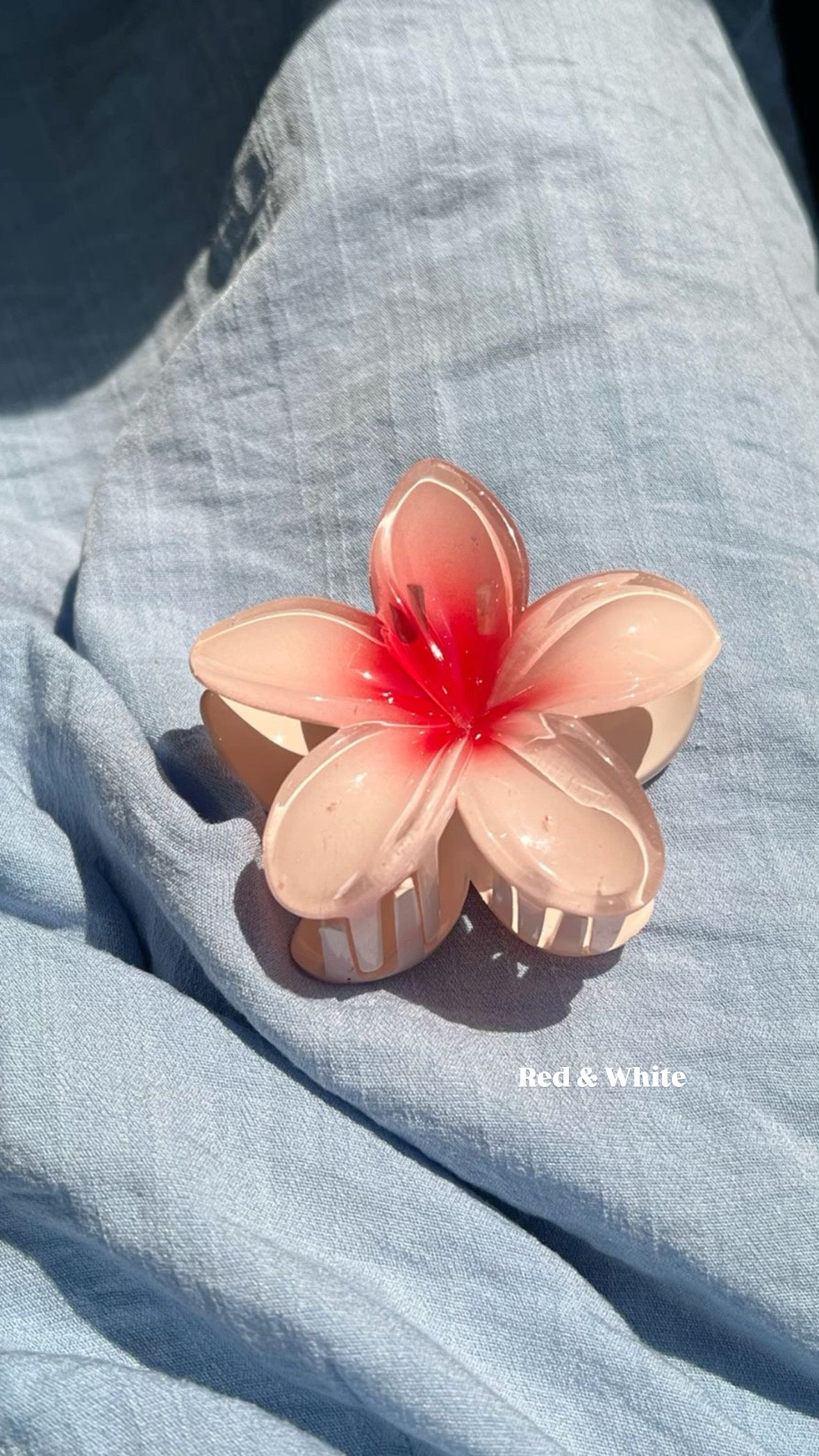 (A) LARGE FLOWER HAIR CLIP