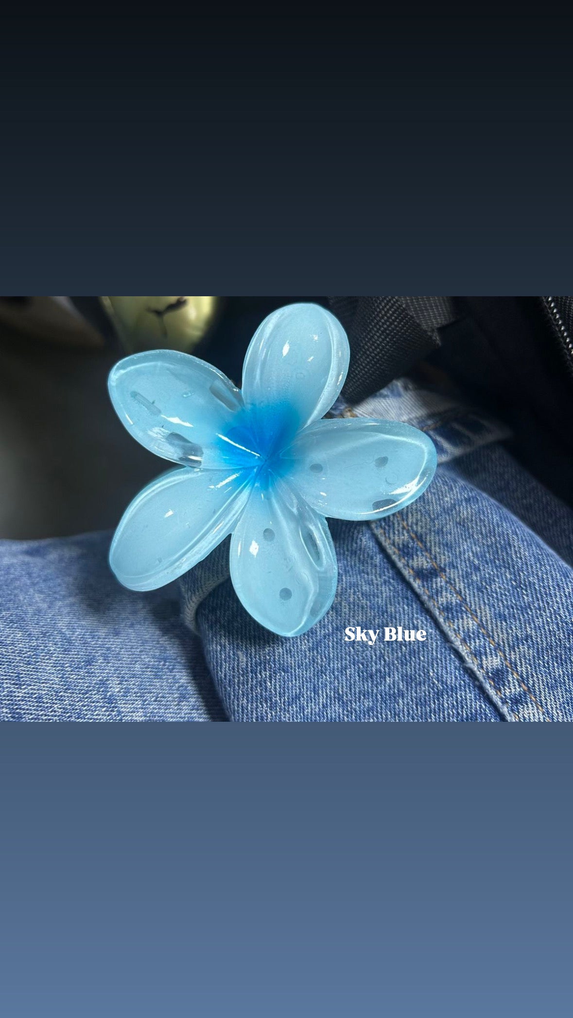 (A) LARGE FLOWER HAIR CLIP