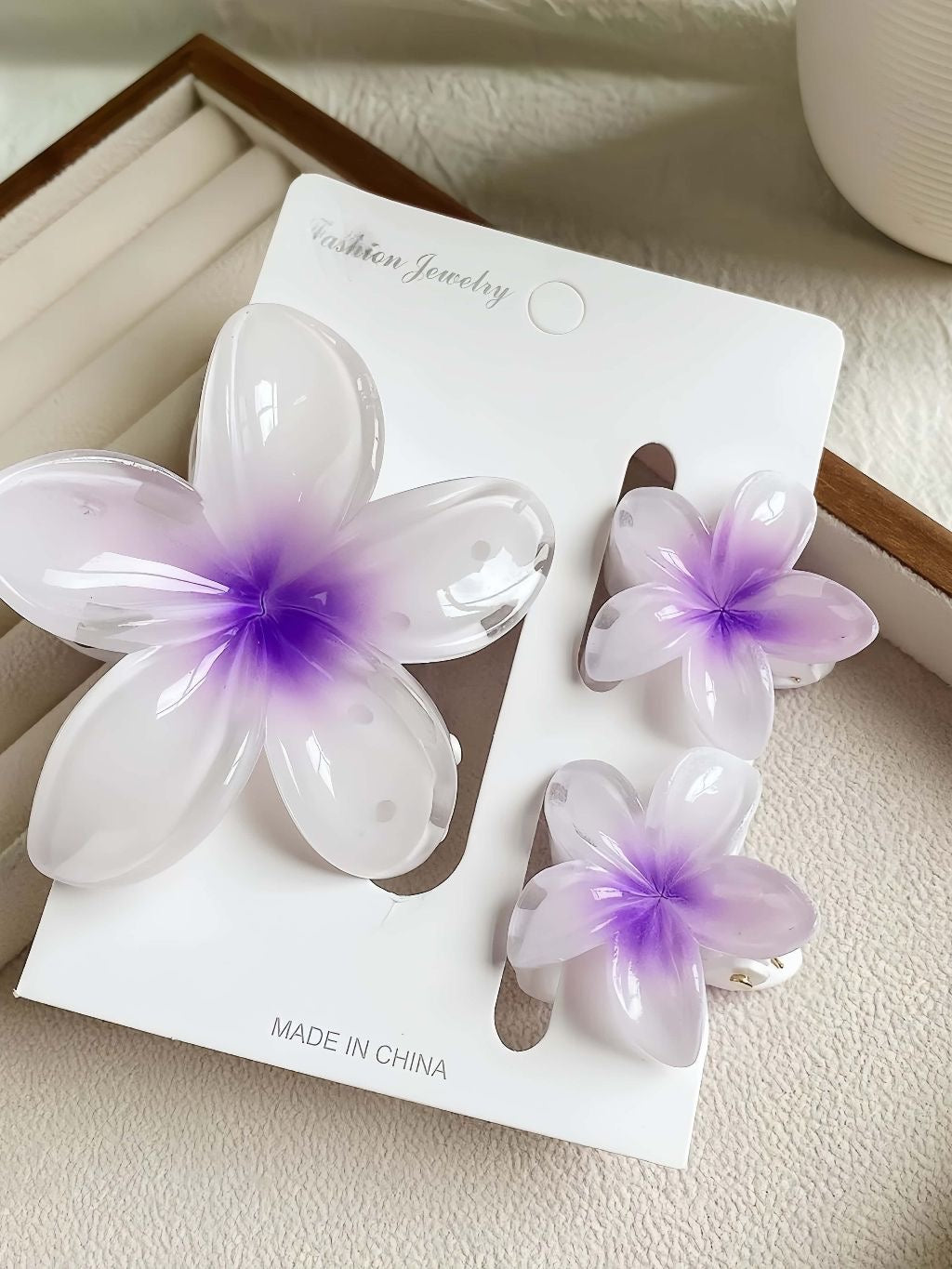 PURPLE AND WHITE FLORAL SET