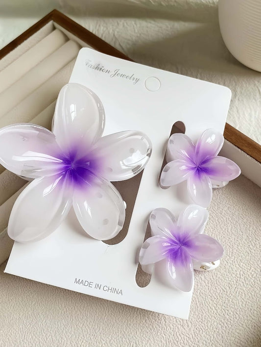 PURPLE AND WHITE FLORAL SET