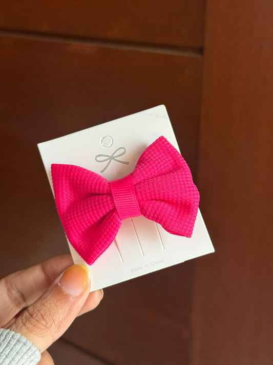 DARK PINK HAIR BOW