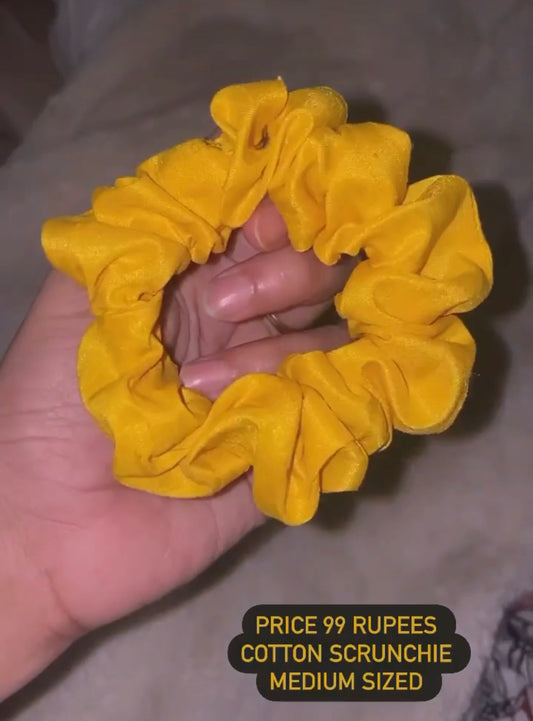 YELLOW COTTON SCRUNCHIE